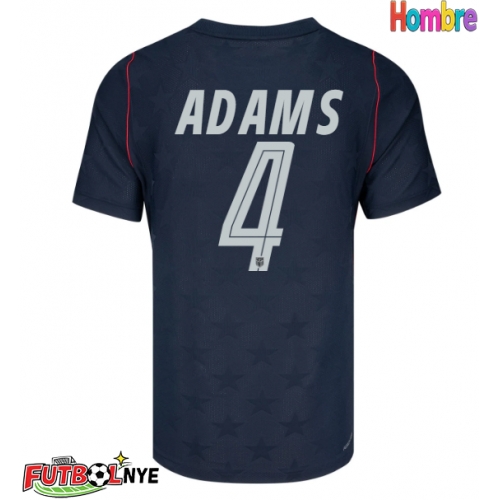 Camiseta Estados Unidos Tyler Adams #4 Visitante Equipación Mundial 2026 manga corta